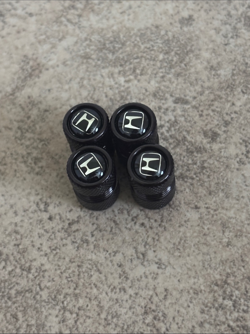 Four Honda Logo Valve Stem Covers
